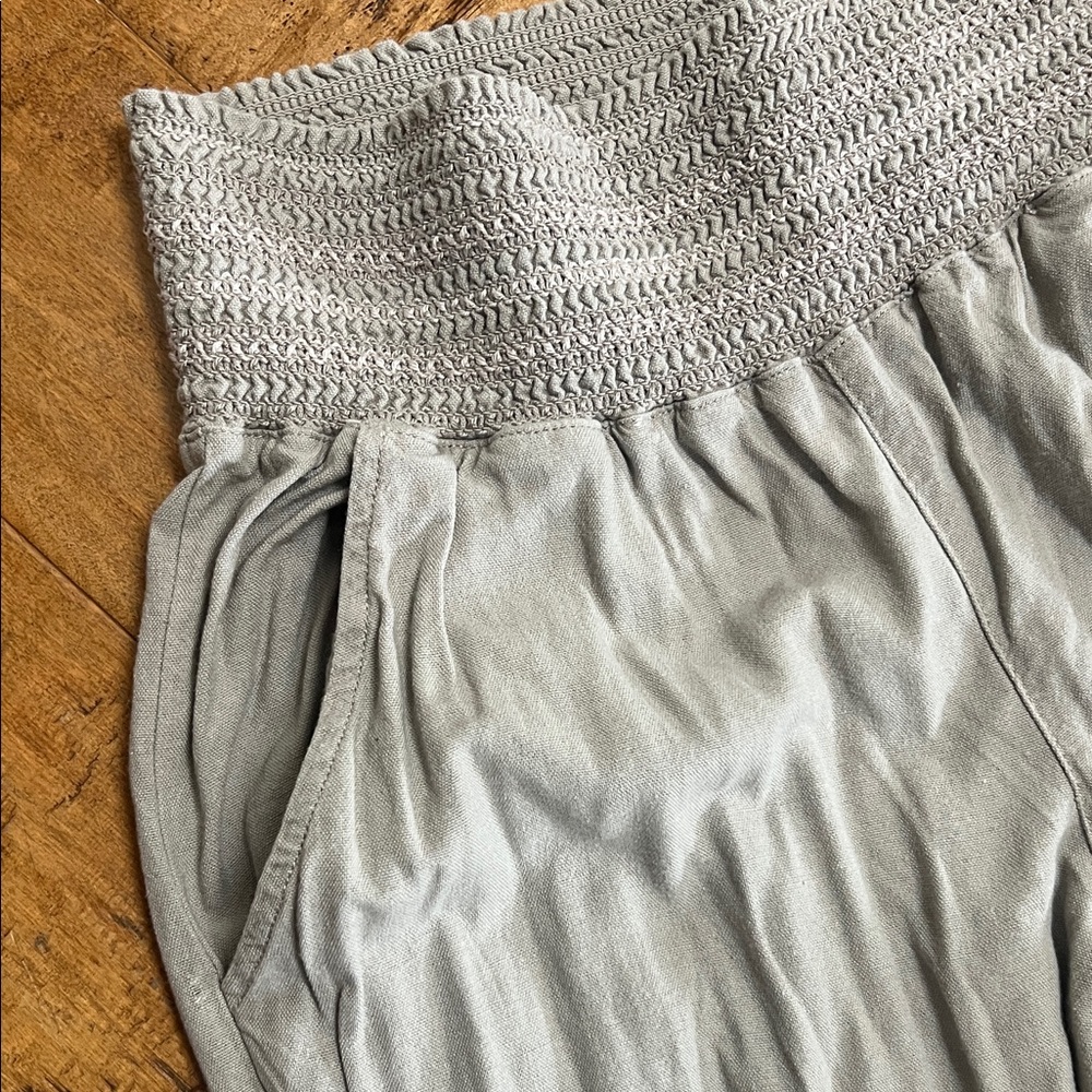 Rewash Tan Wide-Leg Smocked Waist Pants - Picture 3 of 3